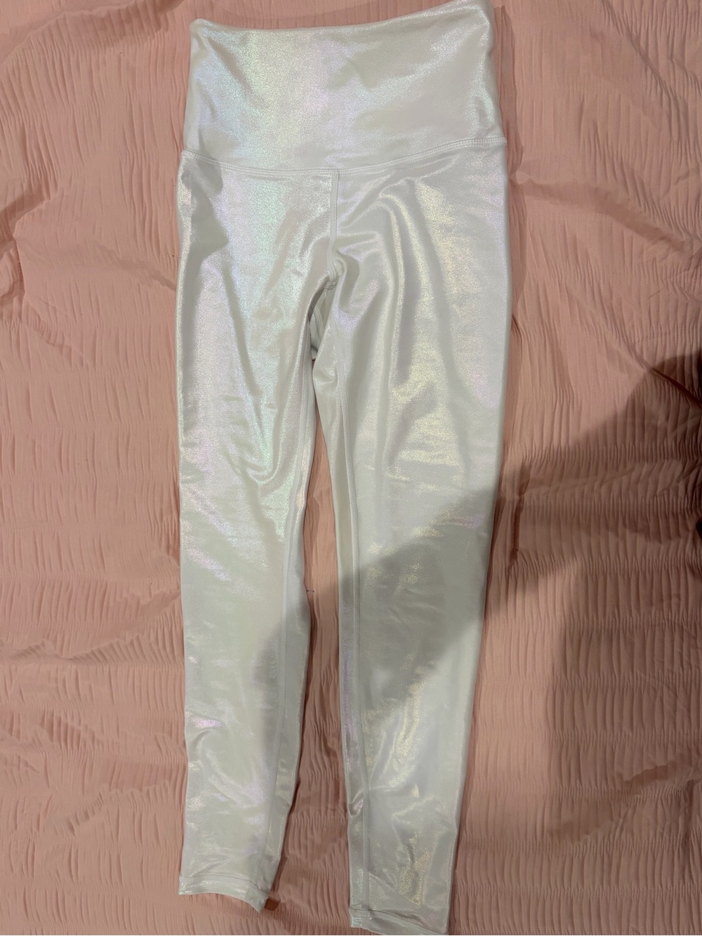 zyia active white iridescent leggings 0